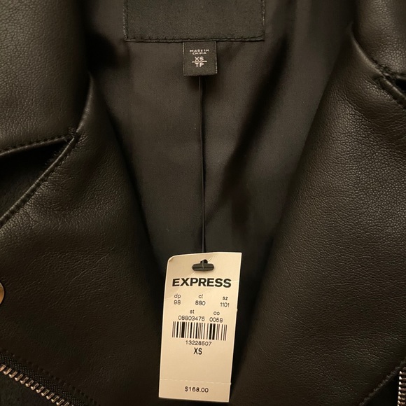 Express new black leather jacket - Picture 3 of 4